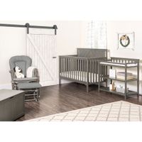 Forever Eclectic Hampton Flat Top 4-in-1 Convertible Crib - Dapper Grey