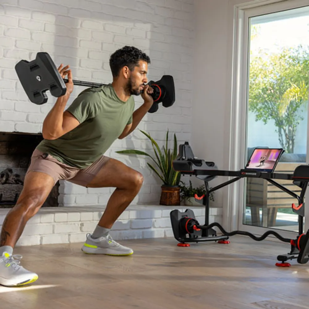 Haltère SelectTech 2080 avec barre pour biceps et triceps de Bowflex - Abonnement gratuit de 2 mois à JRNY*