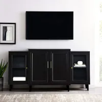 Winmoor Home Modern 4-Door Tiered Sideboard - Black