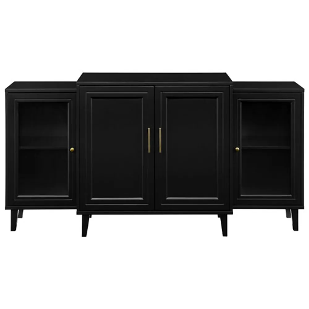 Winmoor Home Modern 4-Door Tiered Sideboard - Black