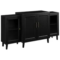 Winmoor Home Modern 4-Door Tiered Sideboard - Black