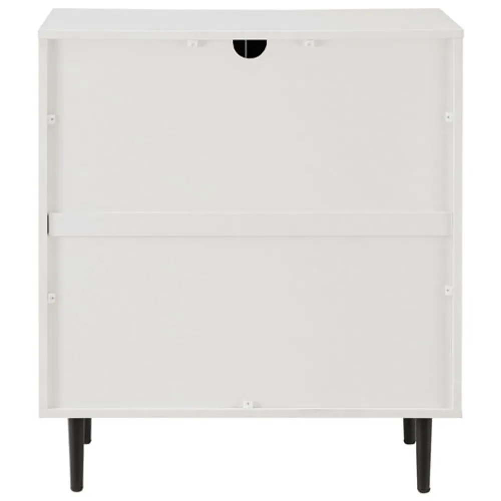 Winmoor Home Modern Bookmatch Accent Cabinet - White