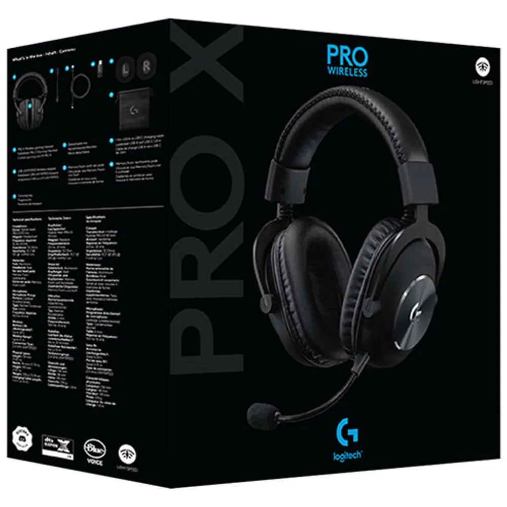 Logitech G Pro X LIGHTSPEED Wireless Gaming Headset with Microphone - Black