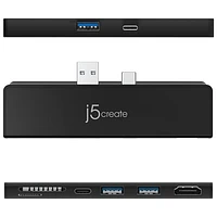 j5create 7-in-1 UltraDrive Mini Dock for Surface Pro 7 (JCD324B)