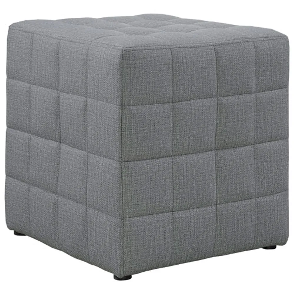 Monarch Polyester Footstool Ottoman - Light Grey