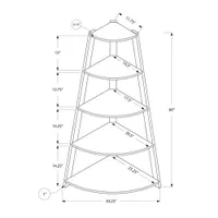 Monarch 60" 4-Shelf Corner Bookcase