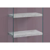 Monarch 59" 4-Shelf Particle Board Standard Bookcase - Grey