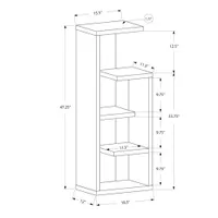 Monarch 47" 4-Shelf Standard Bookcase - Dark Taupe