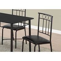 Contemporary 5-Piece Casual Dining Set - Black