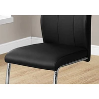 Monarch Contemporary Chrome Dining Chair - Set of 2