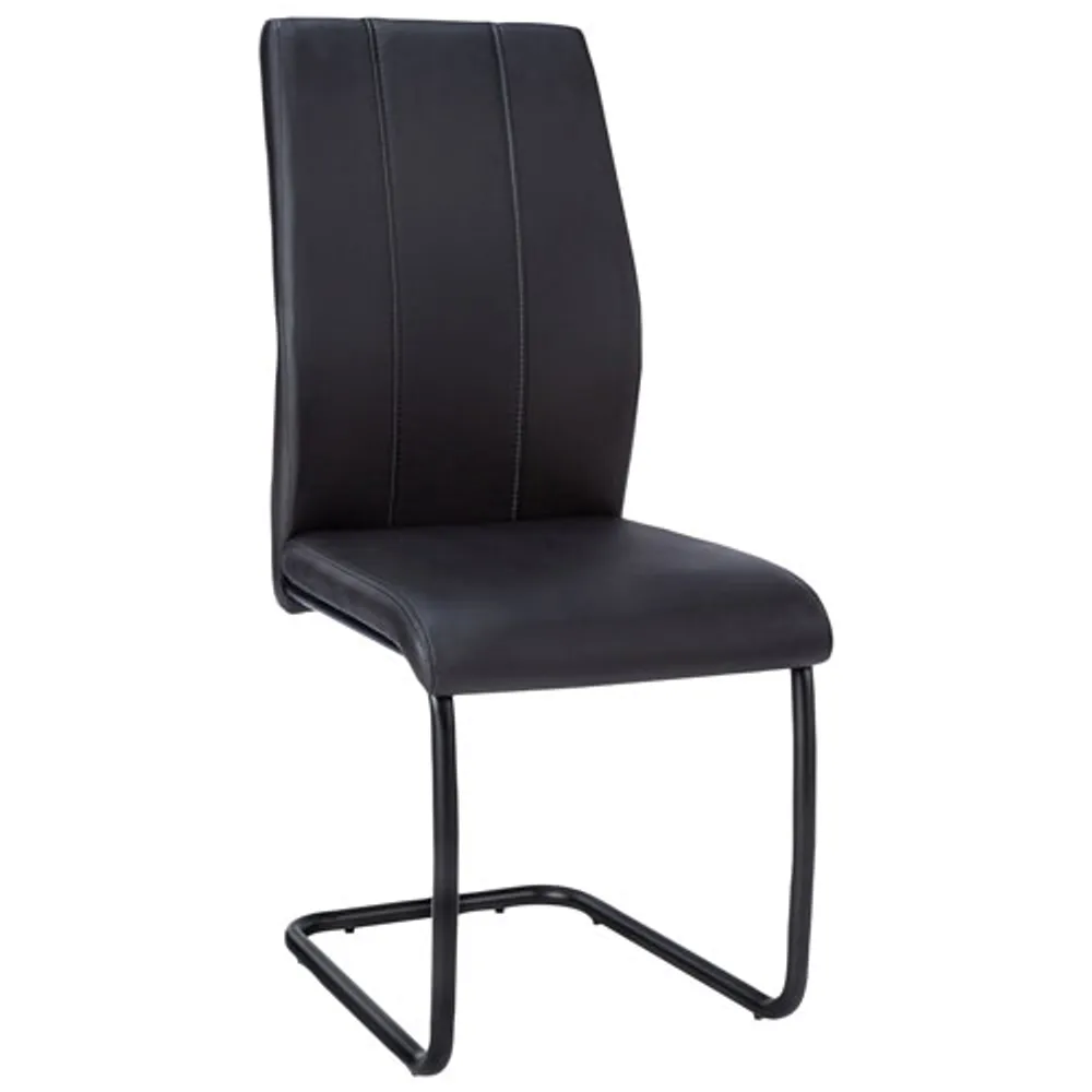 Monarch Contemporary Metal Dining Chair - Set of 2 - Black