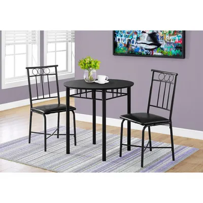 Contemporary 3-Piece Bistro Set - Black