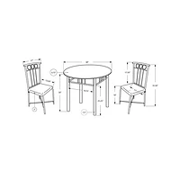 Contemporary 3-Piece Bistro Set - Black