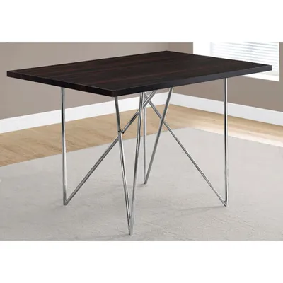 Contemporary 4-Seating Rectangular Casual Dining Table - Cappuccino