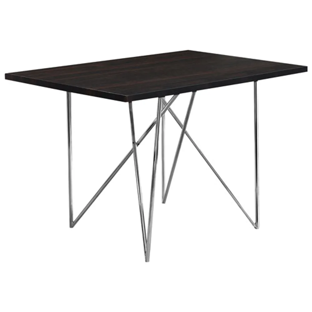 Contemporary 4-Seating Rectangular Casual Dining Table - Cappuccino