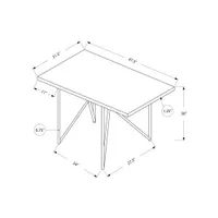 Contemporary 4-Seating Rectangular Casual Dining Table - Cappuccino