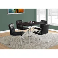 Contemporary 4-Seating Rectangular Casual Dining Table - Cappuccino