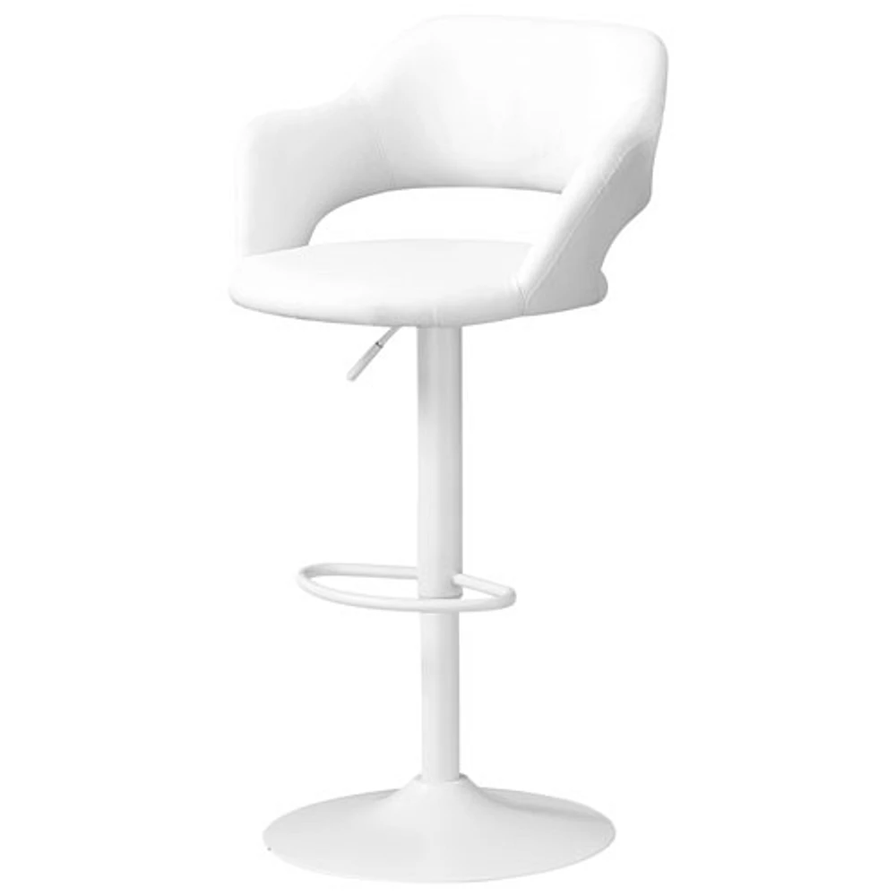 Contemporary Counter Height Barstool - White