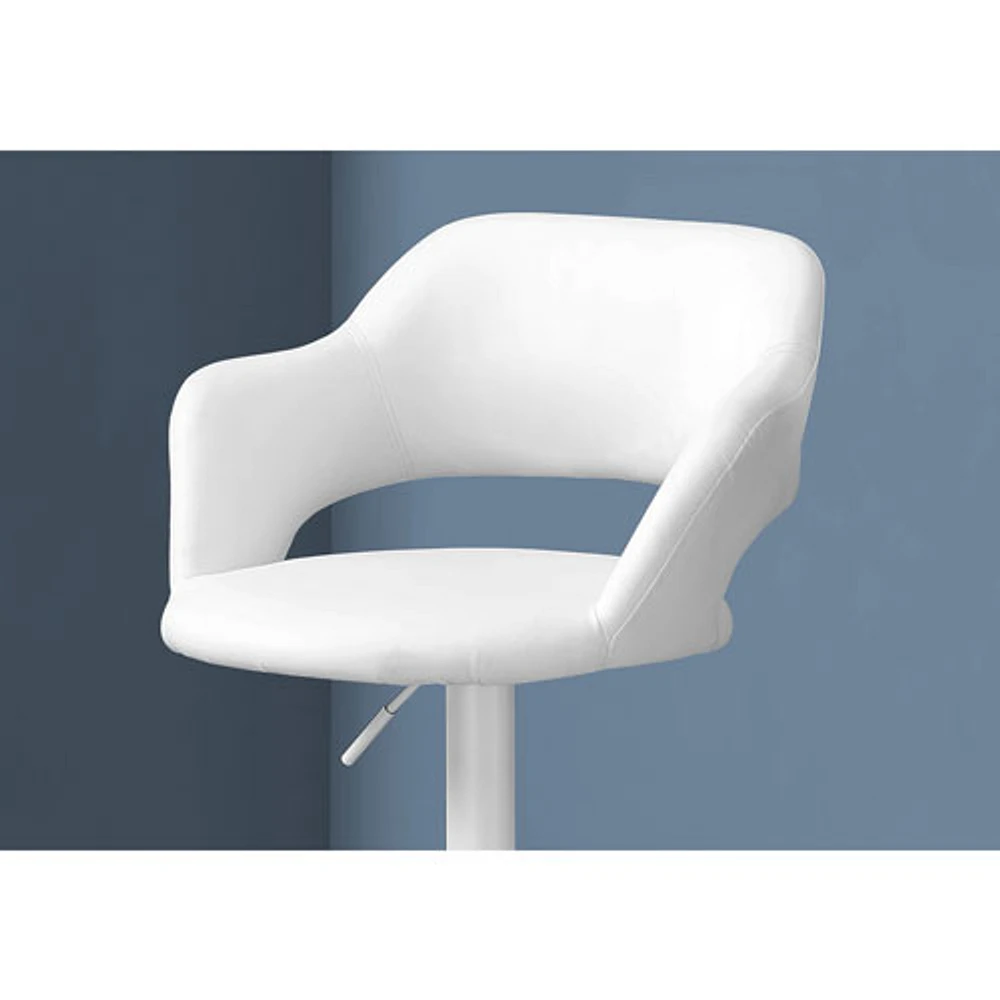 Contemporary Counter Height Barstool - White