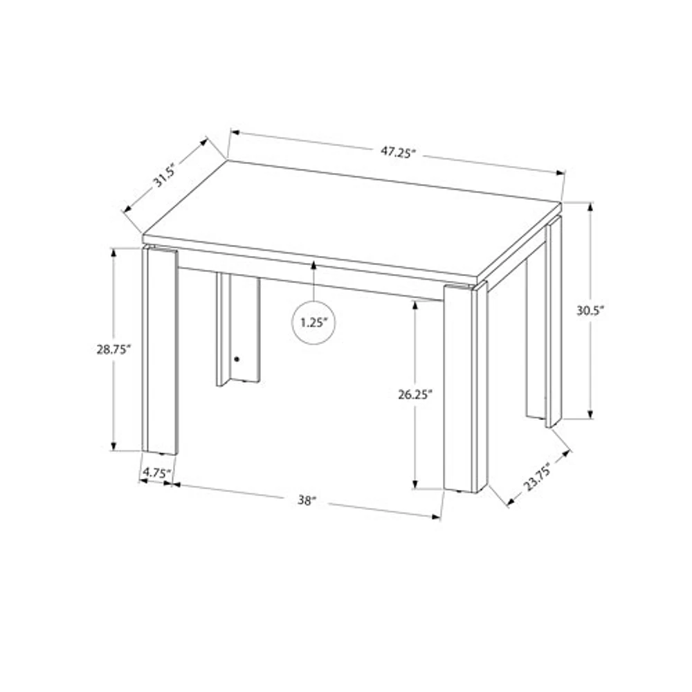 Farmhouse Contemporary 4-Seat Dining Table