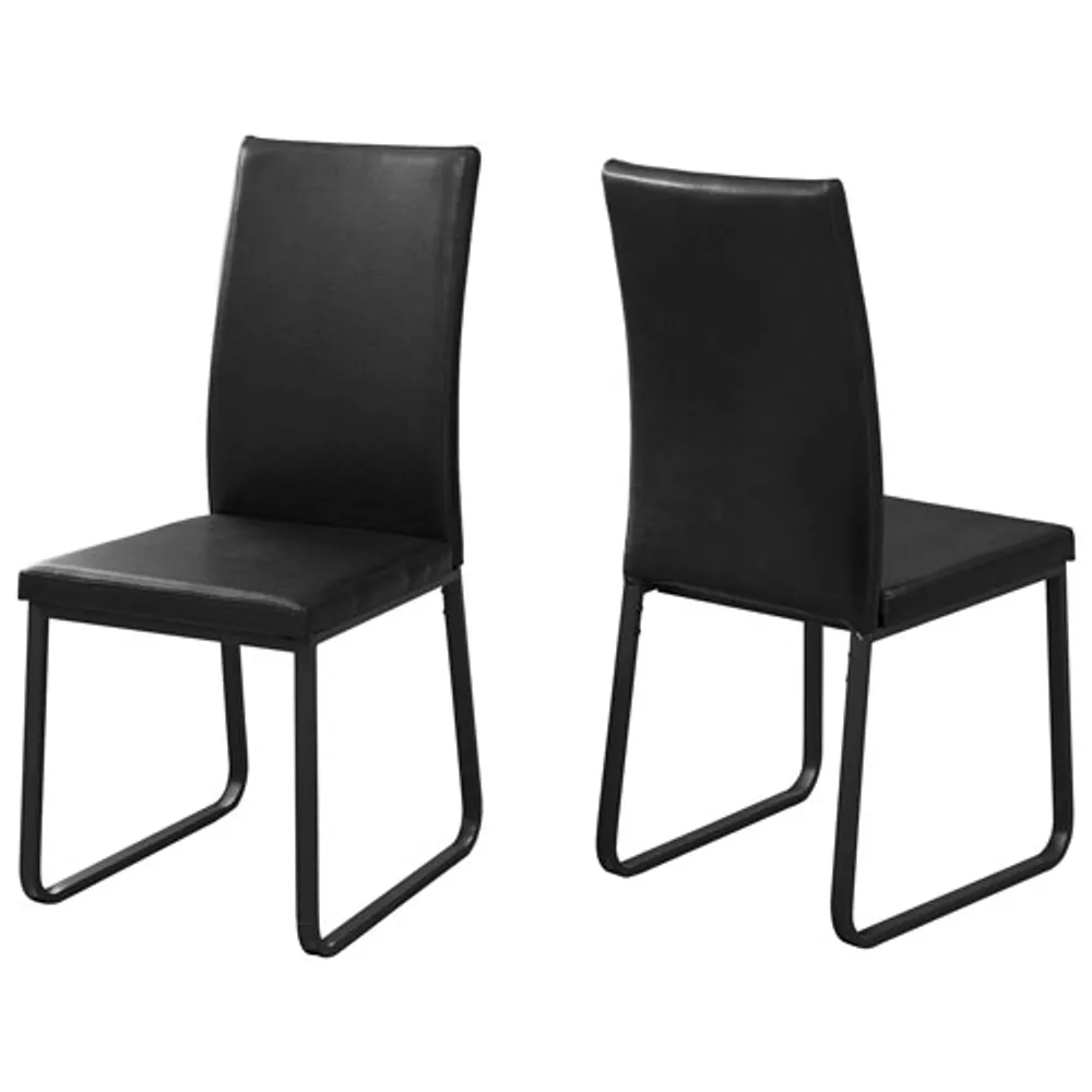 Contemporary Faux Leather Dining Chair - Set of 2