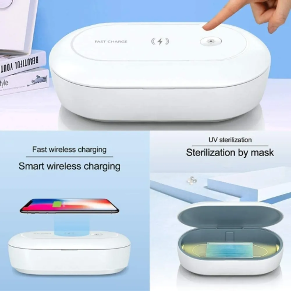 UV Lights Phone Sanitizer Box, Wireless Charging with Aroma Diffuser U