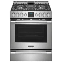 Frigidaire Pro 30" 5.6 Cu. Ft. True Convection 5-Burner Gas Air Fry Range (PCFG3078AF) - Stainless