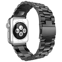 Bracelet en acier inoxydable de StrapsCo pour Apple Watch de 38 mm/40 mm - Noir
