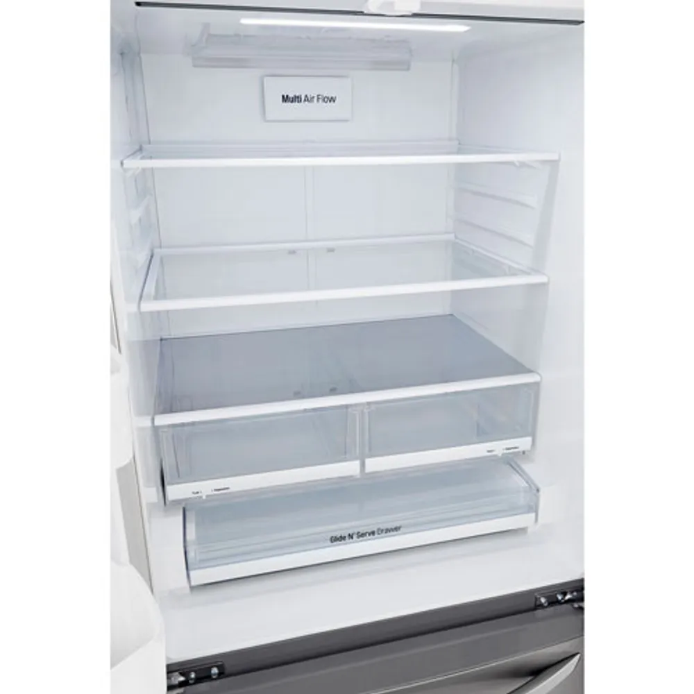 LG 33" 25.1 Cu. Ft. French Door Refrigerator (LRFNS2503V) - Platinum Silver Steel