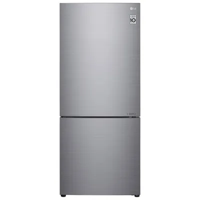 LG 28" 14.7 Cu. Ft. Counter-Depth Bottom Freezer Refrigerator (LBNC15251V) - Platinum Silver