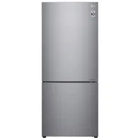 LG 28" 14.7 Cu. Ft. Counter-Depth Bottom Freezer Refrigerator (LBNC15251V) - Platinum Silver