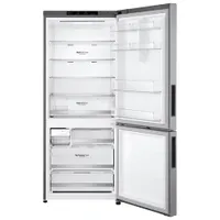 LG 28" 14.7 Cu. Ft. Counter-Depth Bottom Freezer Refrigerator (LBNC15251V) - Platinum Silver