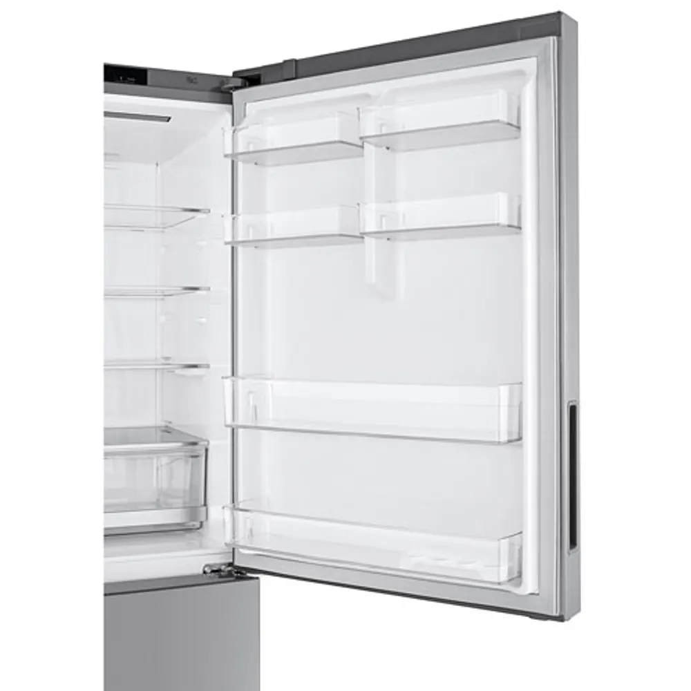 LG 28" 14.7 Cu. Ft. Counter-Depth Bottom Freezer Refrigerator (LBNC15251V) - Platinum Silver