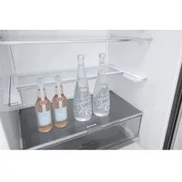 LG 28" 14.7 Cu. Ft. Counter-Depth Bottom Freezer Refrigerator (LBNC15251V) - Platinum Silver