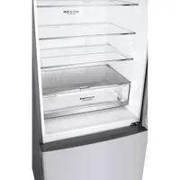 LG 28" 14.7 Cu. Ft. Counter-Depth Bottom Freezer Refrigerator (LBNC15251V) - Platinum Silver