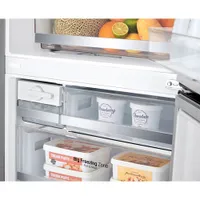 LG 28" 14.7 Cu. Ft. Counter-Depth Bottom Freezer Refrigerator (LBNC15251V) - Platinum Silver