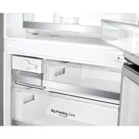 LG 28" 14.7 Cu. Ft. Counter-Depth Bottom Freezer Refrigerator (LBNC15251V) - Platinum Silver