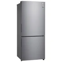 LG 28" 14.7 Cu. Ft. Counter-Depth Bottom Freezer Refrigerator (LBNC15251V) - Platinum Silver