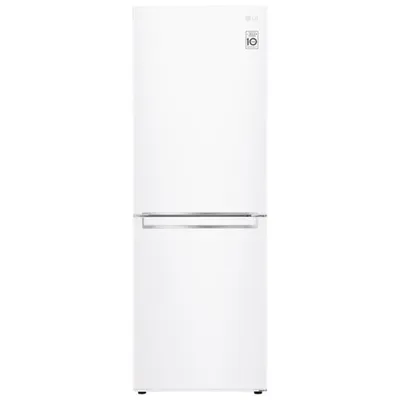 LG 24" 10 Cu. Ft. Bottom Freezer Refrigerator with LED Lighting (LRDNC1004W) - White