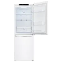 LG 24" 10 Cu. Ft. Bottom Freezer Refrigerator with LED Lighting (LRDNC1004W) - White