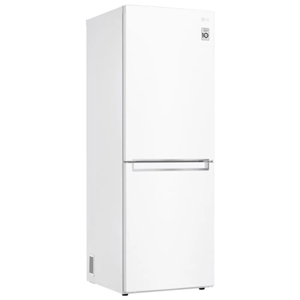 LG 24" 10 Cu. Ft. Bottom Freezer Refrigerator with LED Lighting (LRDNC1004W) - White