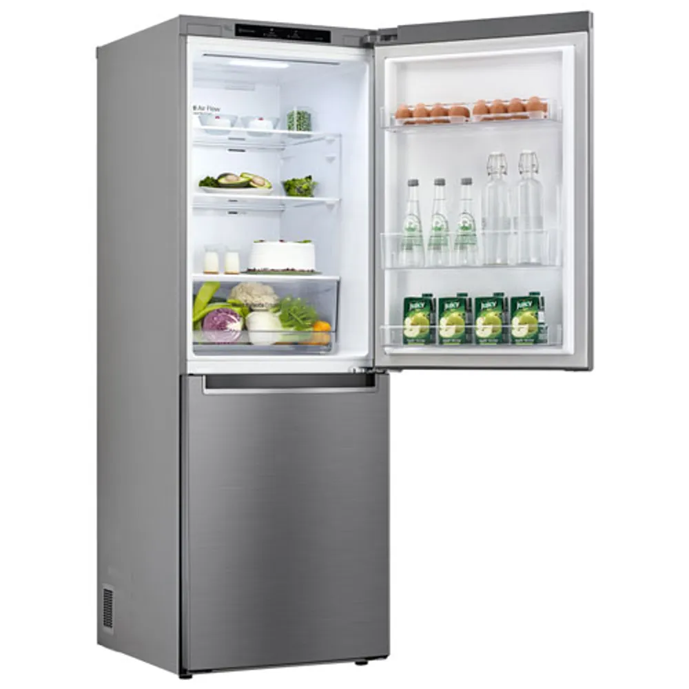 LG 24" 10 Cu. Ft. Bottom Freezer Refrigerator with LED Lighting (LRDNC1004V) - Platinum Silver