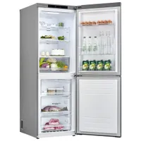 LG 24" 10 Cu. Ft. Bottom Freezer Refrigerator with LED Lighting (LRDNC1004V) - Platinum Silver