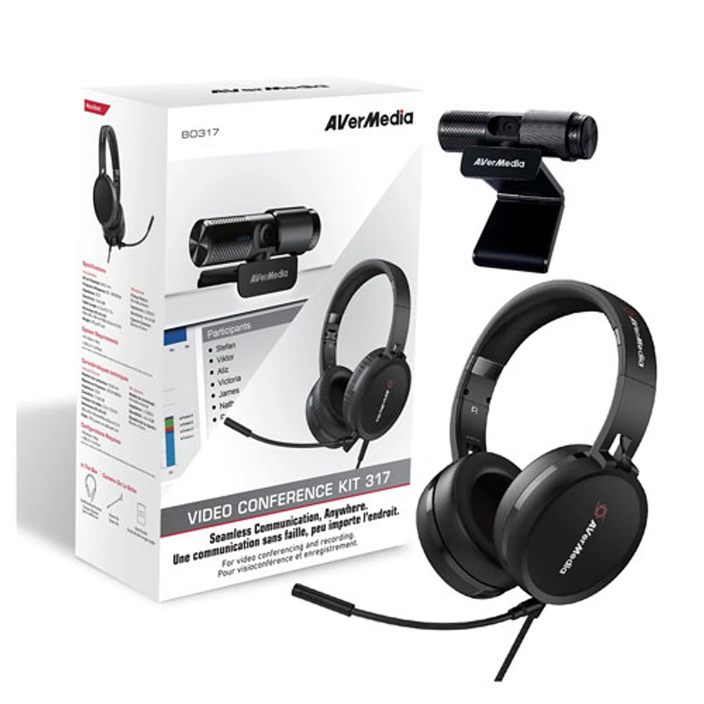 AVerMedia Live Streamer CAM 313 1080p HD Webcam & Headset Conferencing Kit (BO317)