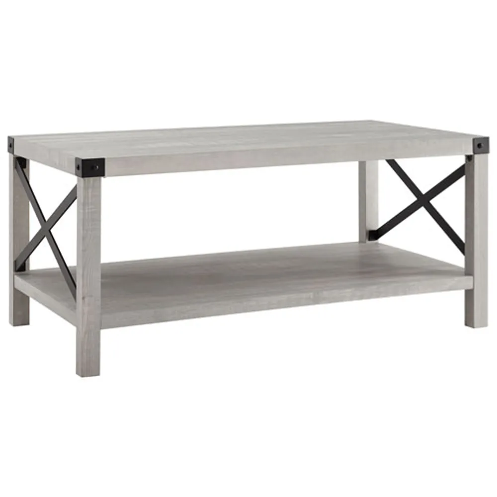 Winmoor Home Transitional Rectangular Coffee Table - Stone Grey