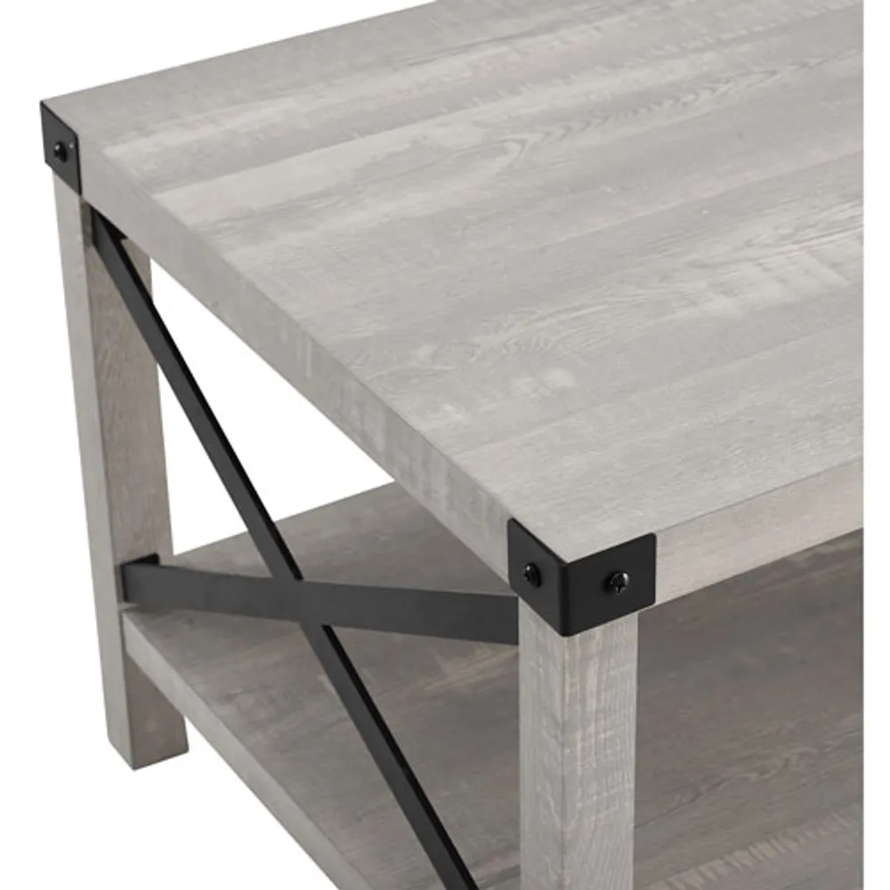 Winmoor Home Transitional Rectangular Coffee Table - Stone Grey