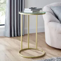 Winmoor Home Transitional Circular Accent Table - Gold