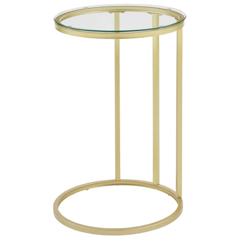 Winmoor Home Transitional Circular Accent Table - Gold