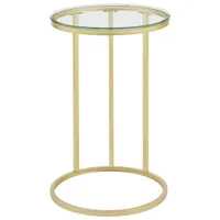 Winmoor Home Transitional Circular Accent Table - Gold