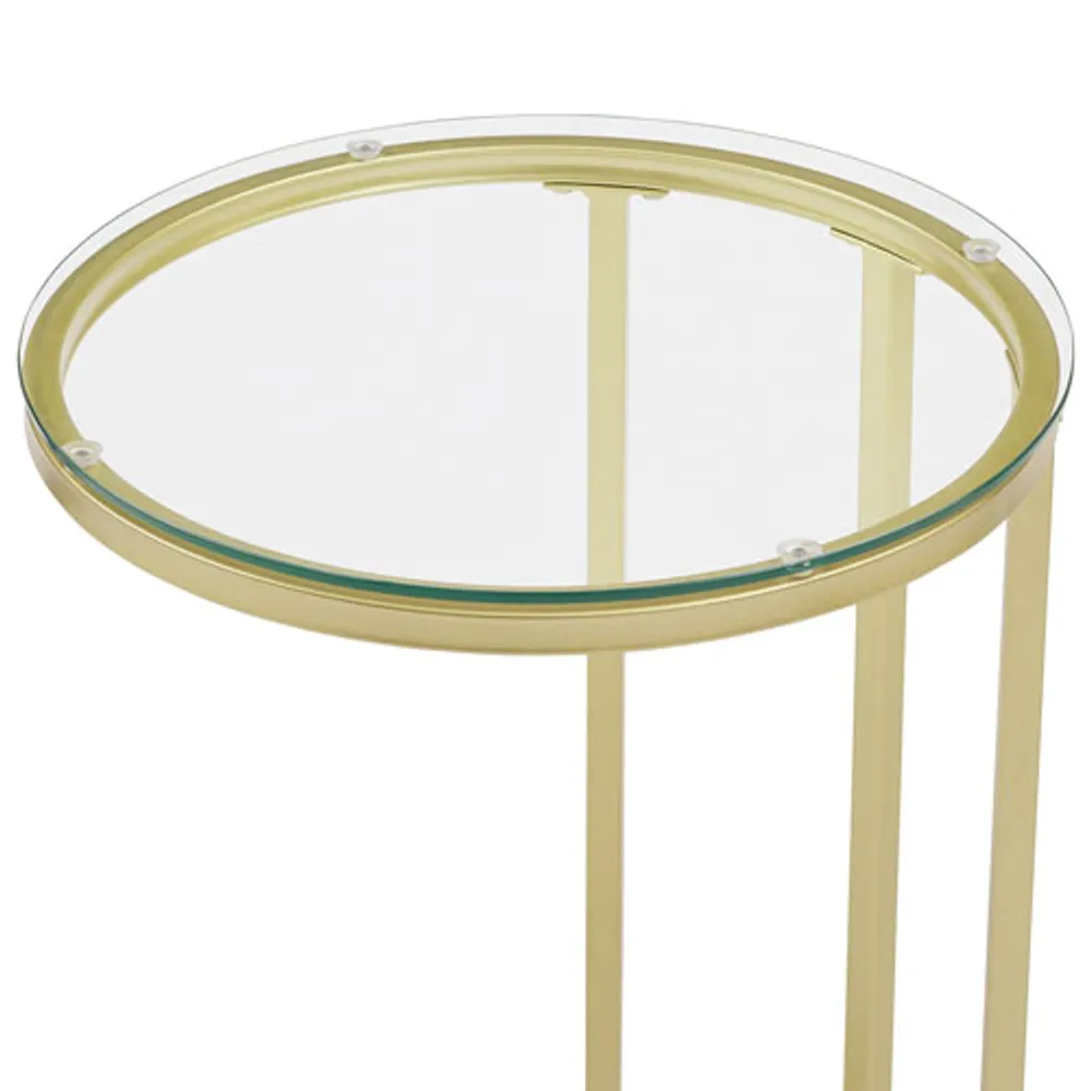 Winmoor Home Transitional Circular Accent Table - Gold